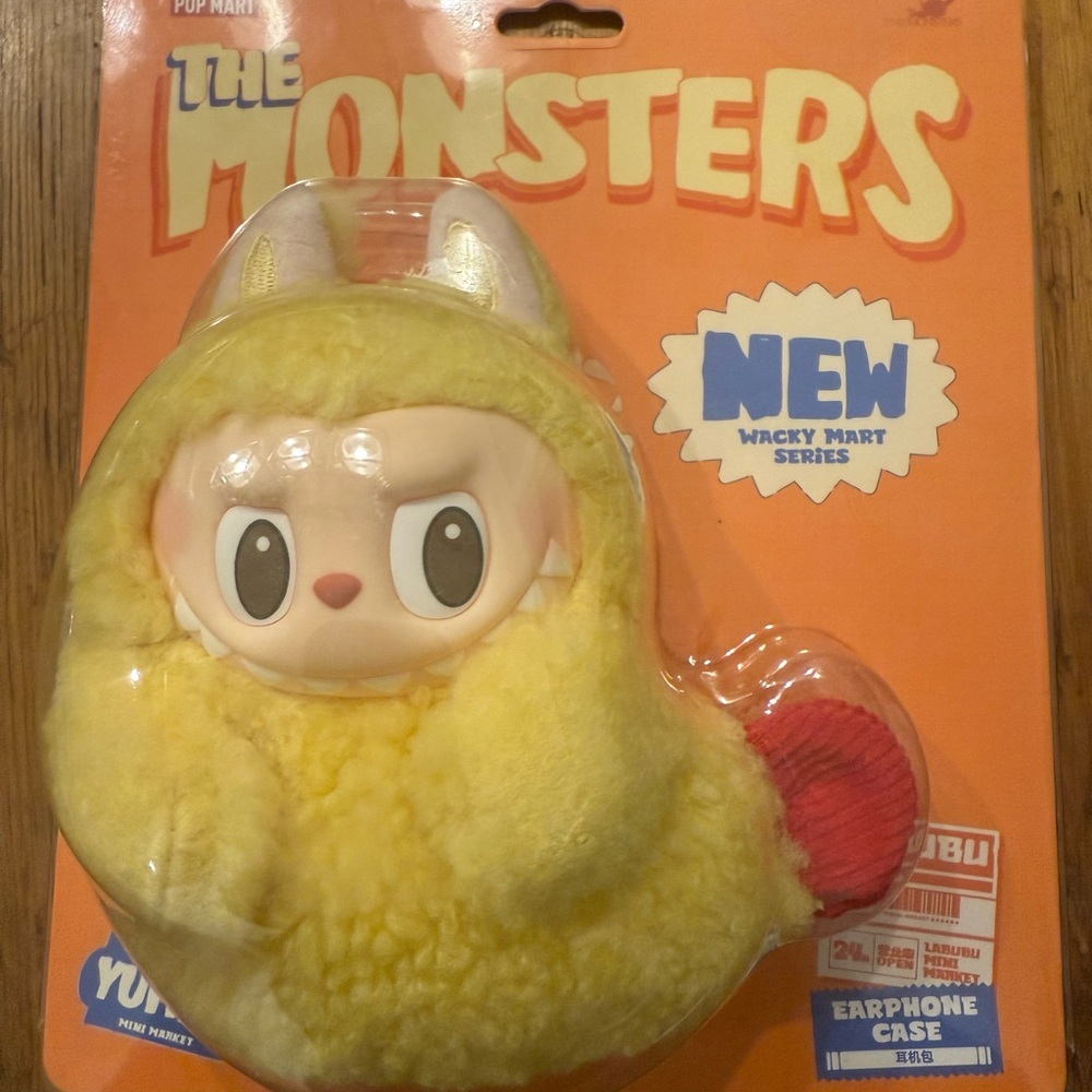 Pop Mart’s The Monsters shrimp headphone case.